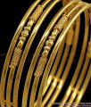 BR1748-2.6 Three Line Gold Bangle Designs Daily Wear