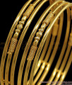 BR1748-2.10 Three Line Gold Bangle Designs Daily Wear