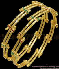 BR175-2.4 Size One Gram Gold Plated Traditional Semiya Design Bangle BR175-2.4 Size One Gram Gold Plated Traditional Semiya Design Bangle