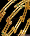 BR175-2.6 Size One Gram Gold Plated Traditional Semiya Design Bangle