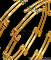 BR175-2.4 Size One Gram Gold Plated Traditional Semiya Design Bangle BR175-2.4 Size One Gram Gold Plated Traditional Semiya Design Bangle
