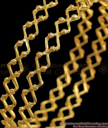 BR1750-2.10 Zig Zag Design Gold Plated Bangle Daily Wear