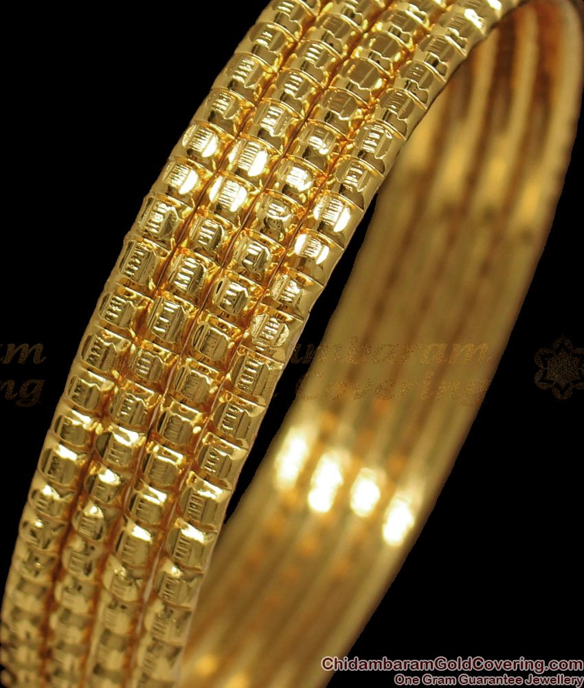 BR1757-2.6 One Gram Gold Bangle Set Of Four Shop Online