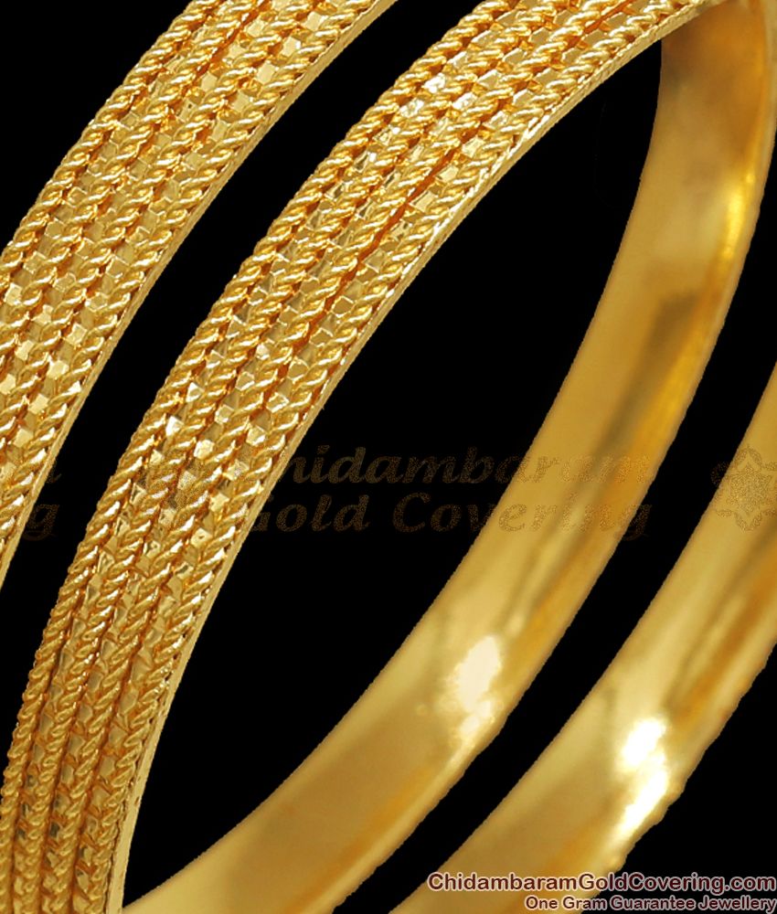 BR176-2.4 Size South Indian Real Gold Guarantee Daily Wear Imitation Bangles