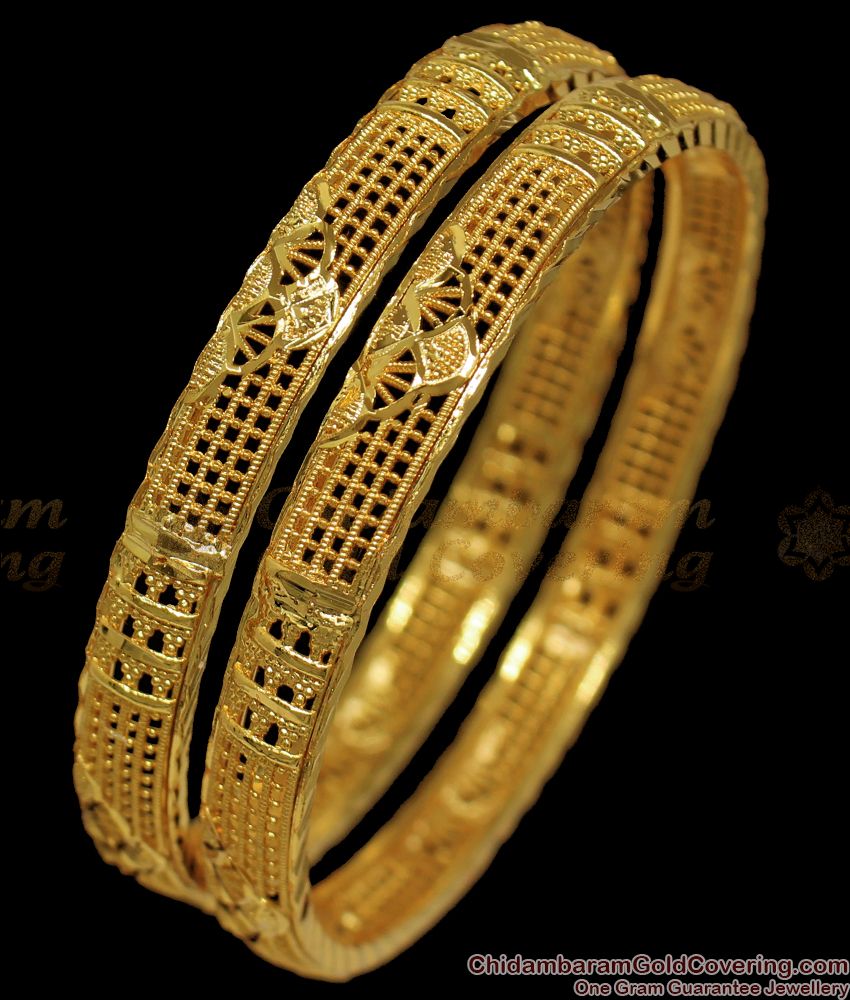 BR1761-2.10 Latest Design One Gram Gold Bangle Collections