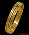 BR1766-2.4 Thin Gold Bangle Set Of Four Designs Daily Wear
