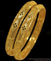 BR1767-2.10 Net Pattern Gold Kerala Bangle Designs Shop Online