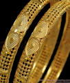 BR1772-2.10 Latest Leaf Design Kerala Gold Bangle Shop Online
