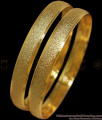 BR1774-2.10 Thick Matt Surface Plain Gold Bangle Designs Daily Wear 