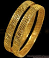 BR1776-2.10 One Gram Gold Bangle Collections Classy Net Design 