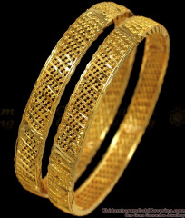 BR1776-2.4 One Gram Gold Bangle Collections Classy Net Design  BR1776-2.4 One Gram Gold Bangle Collections Classy Net Design