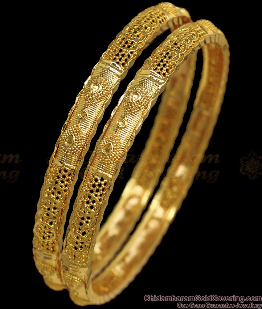 BR1780-2.4 One Gram Gold Traditional Bangle Collections 