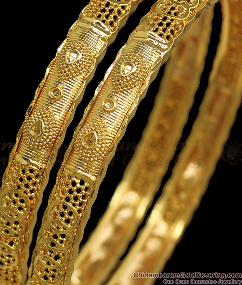 BR1780-2.4 One Gram Gold Traditional Bangle Collections 