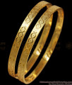 BR1781-2.8 Self Design One Gram Gold Plated Plain Bangle Shop Online 