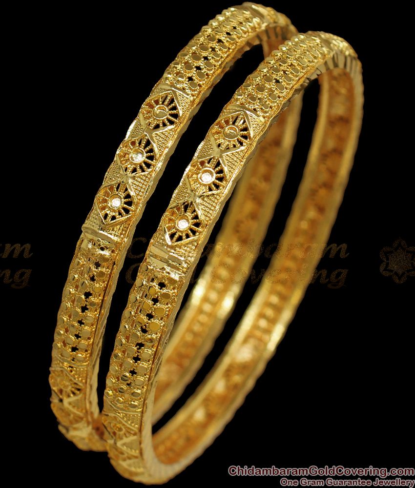 BR1783-2.4 Unique Design Guarantee Gold Bangle Shop Online