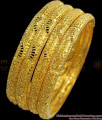 BR1801-2.10 Handcraft Design Two Gram Gold Bangle Set Of Four