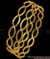 BR1810-2.4 Stylish One Gram Gold Oval Design Bangles Daily Wear