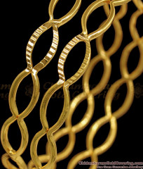 BR1810-2.4 Stylish One Gram Gold Oval Design Bangles Daily Wear BR1810-2.4 Stylish One Gram Gold Oval Design Bangles Daily Wear