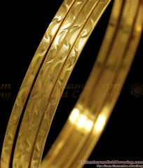 BR1814-2.8 Thin Gold Bangles Set Of Four Daily Wear Collections BR1814-2.8 Thin Gold Bangles Set Of Four Daily Wear Collections