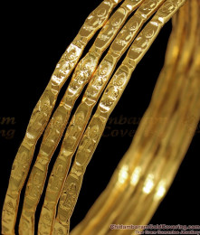 BR1816-2.8 Thin Lakshmi Gold Bangles Traditional Daily Wear BR1816-2.8 Thin Lakshmi Gold Bangles Traditional Daily Wear