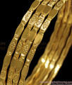 BR1817-2.6 Thin Gold Bangle Design Daily Wear Set OF Four