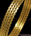 BR1819-2.4 Stylish Thin Curved Gold Neli Bangles Designer Jewelry