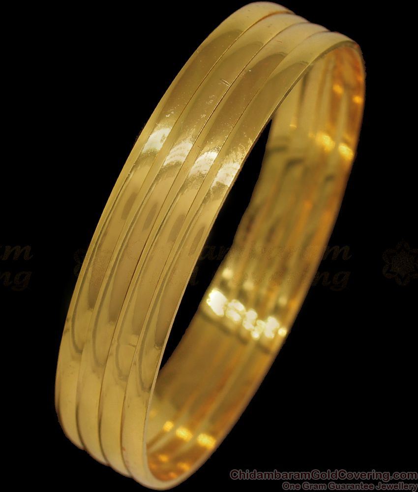 BR1822-2.8 One Gram Gold Bangles Smooth Finish Daily Wear