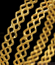 BR1823-2.8 Zig Zag One Gram Gold Neli Bangles Daily Wear BR1823-2.8 Zig Zag One Gram Gold Neli Bangles Daily Wear
