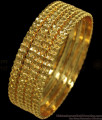BR1828-2.8 South Indian One Gram Gold Bangles Set Of Four Designs