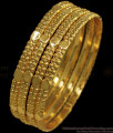 BR1829-2.10 Set Of Four Gold Bangle Smooth Finish Daily Wear