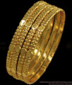 BR1829-2.4 Set Of Four Gold Bangle Smooth Finish Daily Wear