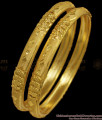 BR1830-2.10 Two Gram Gold Plated Traditional Designer Bangles