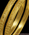 BR1830-2.6 Two Gram Gold Plated Traditional Designer Bangles