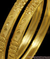 BR1830-2.10 Two Gram Gold Plated Traditional Designer Bangles