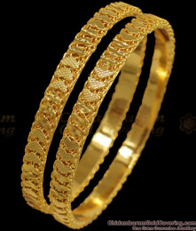 BR1835-2.6 New One Gram Gold Full Heart Bangle Shop Online