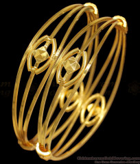 BR1837-2.8 Stylish Curved Oval Shaped Gold Bangle Office Wear BR1837-2.8 Stylish Curved Oval Shaped Gold Bangle Office Wear