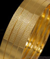 BR1839-2.10 Set Of Four Dotted Plain Gold Bangles Daily Wear