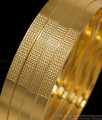 BR1839-2.6 Set Of Four Dotted Plain Gold Bangles Daily Wear