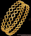 BR1843-2.10 Size Latest Gold Plated Daily Wear Criss Cross Bangle