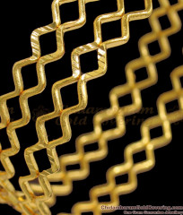 BR1843-2.10 Size Latest Gold Plated Daily Wear Criss Cross Bangle BR1843-2.10 Size Latest Gold Plated Daily Wear Criss Cross Bangle
