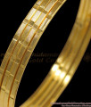 BR1846-2.10 Size One Gram Gold Daily Use Plain Bangles Design Set Of Four