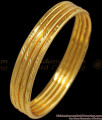 BR1848-2.10 Size Unique Pattern One Gram Gold Daily Use Plain Bangles
