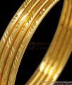 BR1848-2.8 Size Unique Pattern One Gram Gold Daily Use Plain Bangles