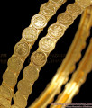 BR1853-2.8 Size Divine Lakshmi Coin Kasu Bangles One Gram Gold