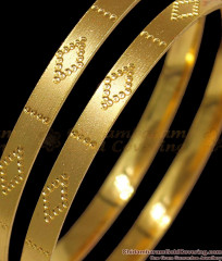 BR1856-2.6 Size One Gram Gold Bangle Laser Etched Traditional Design BR1856-2.6 Size One Gram Gold Bangle Laser Etched Traditional Design