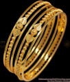 BR1859-2.8 Size Kerala Pattern Plain Gold Bangles For Daily Use Shop Online