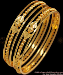 BR1859-2.10 Size Kerala Pattern Plain Gold Bangles For Daily Use Shop Online BR1859-2.10 Size Kerala Pattern Plain Gold Bangles For Daily Use Shop Online