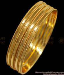 BR1870-2.10 Size Traditional Set Of Four Plain Gold Bangles Shop Online BR1870-2.10 Size Traditional Set Of Four Plain Gold Bangles Shop Online