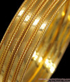 BR1870-2.8 Size Traditional Set Of Four Plain Gold Bangles Shop Online