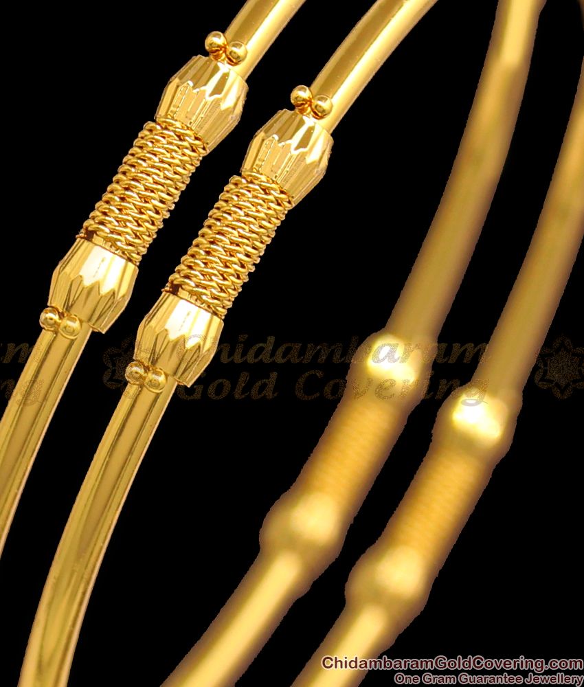 BR1871-2.4 Size Latest Model Kambi Valayal Light Weight Gold Bangles